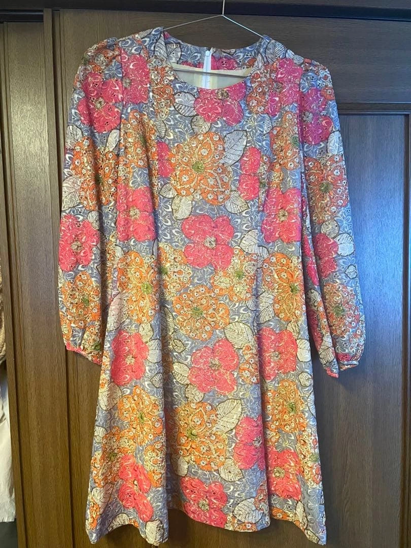 オーダーメイド ワンピース 花柄 総刺繍