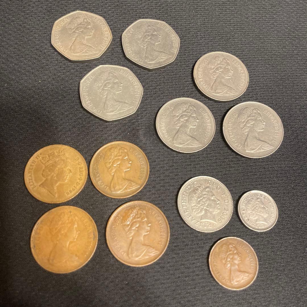 イギリス コイン 硬貨13枚セット【バラ売可能】の写真2枚目