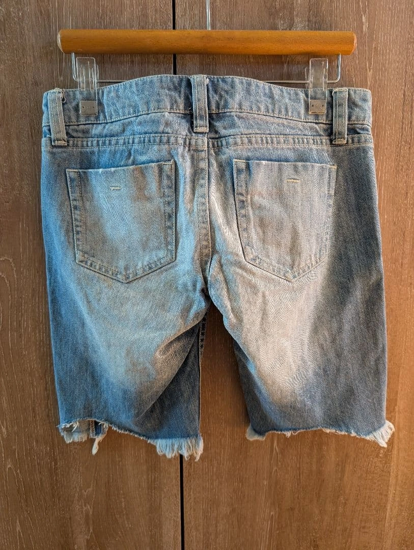 値下げ❣️デニムショートパンツ ライトブルー カットオフ