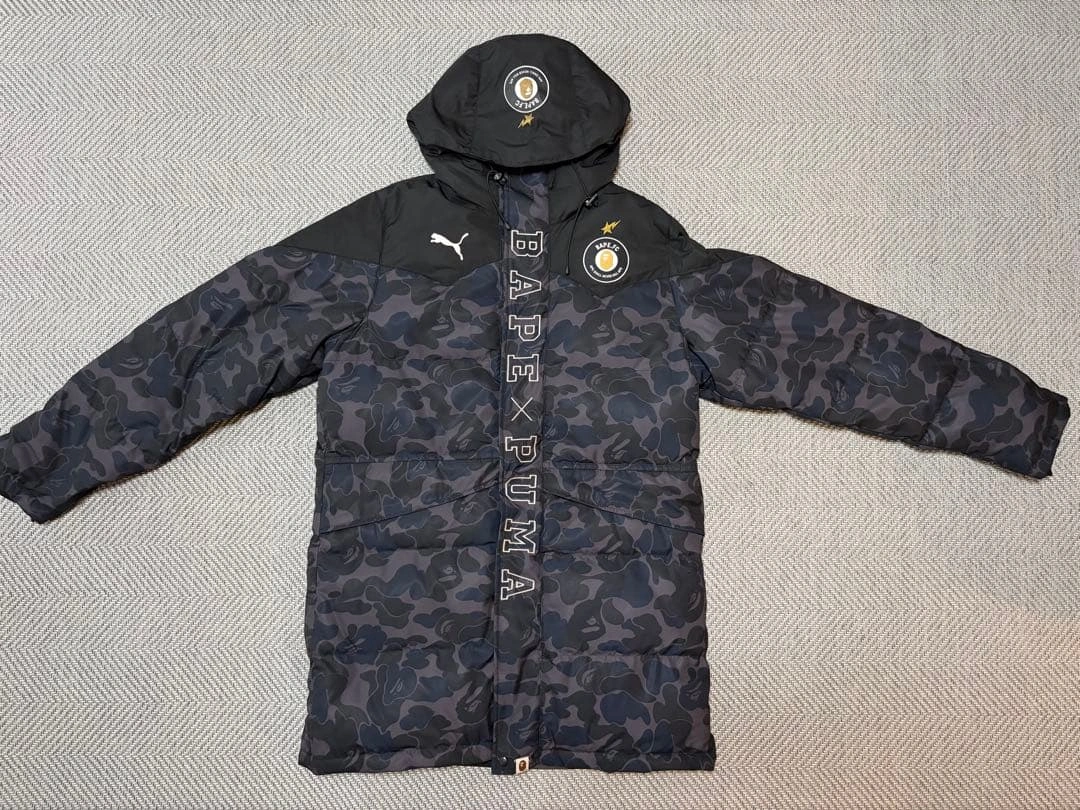 PUMA x BAPE.FC ベンチコート カモフラ柄