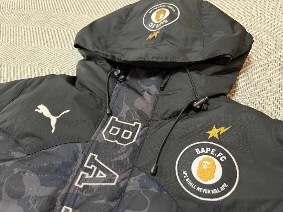 PUMA x BAPE.FC ベンチコート カモフラ柄の写真2枚目