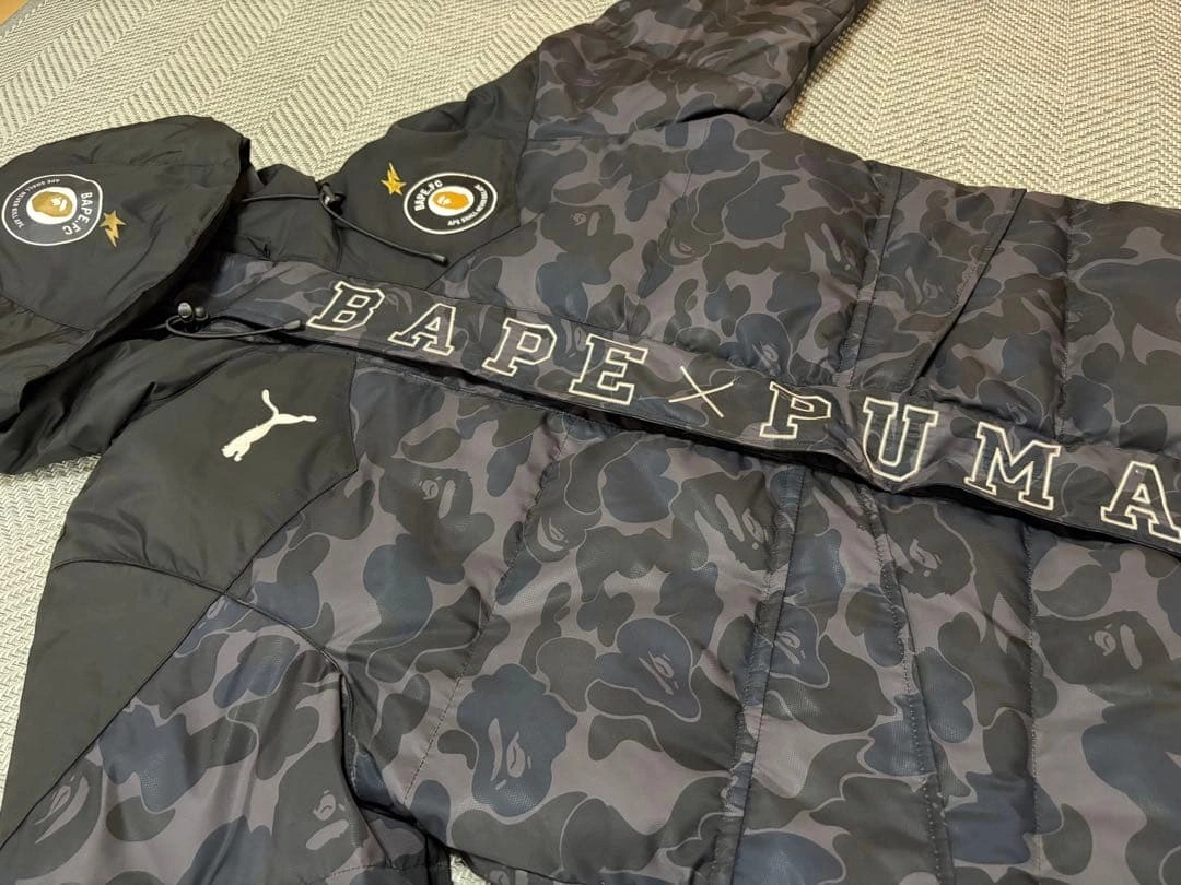 PUMA x BAPE.FC ベンチコート カモフラ柄の写真3枚目