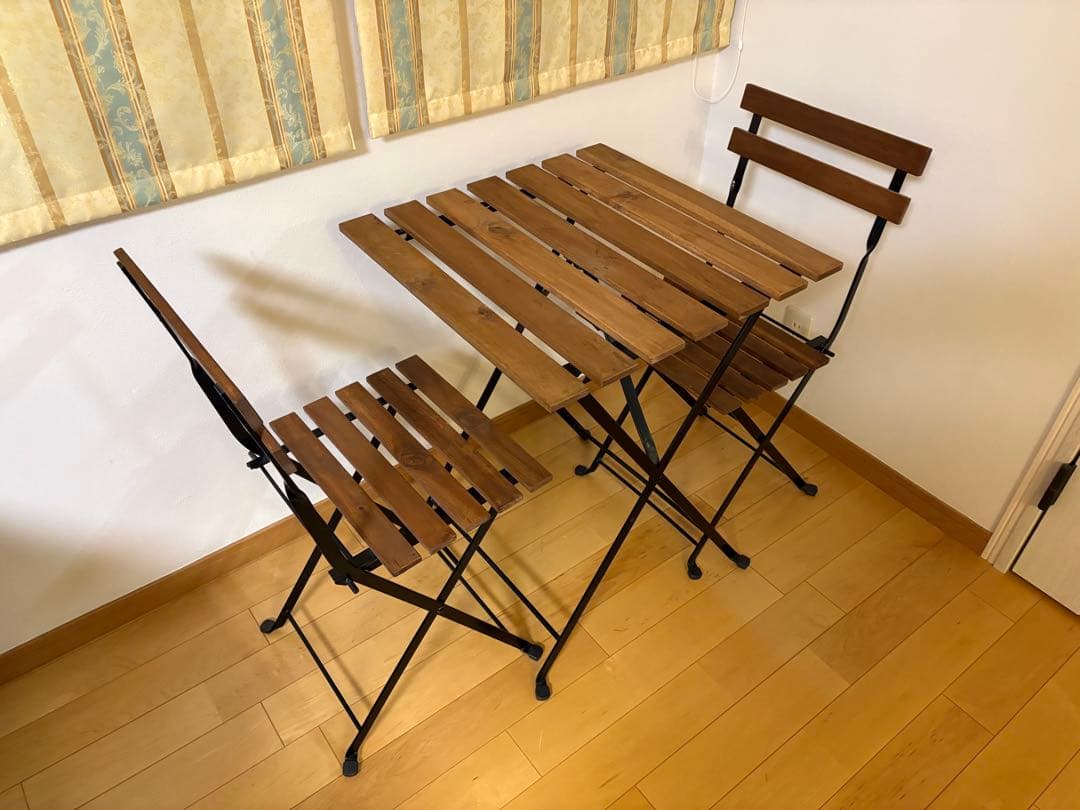 折りたたみテーブルチェアセット　イケア　TARNO テルノー