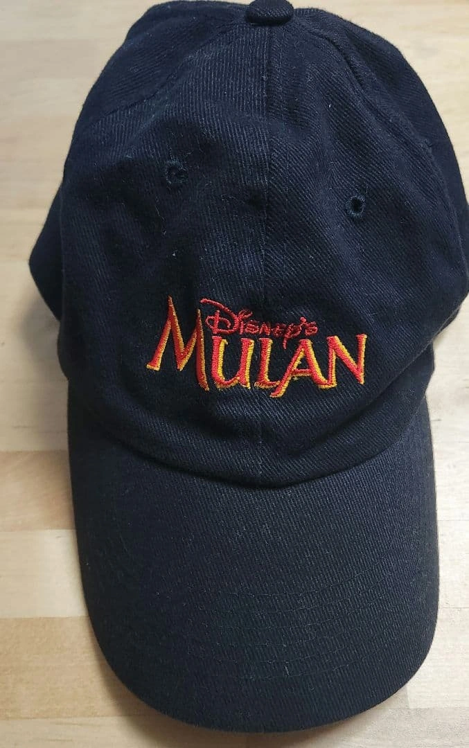 Disney MULAN ムーラン キャップ 刺繍 帽子 ブラックの写真2枚目