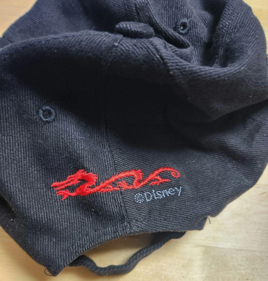 Disney MULAN ムーラン キャップ 刺繍 帽子 ブラックの写真3枚目