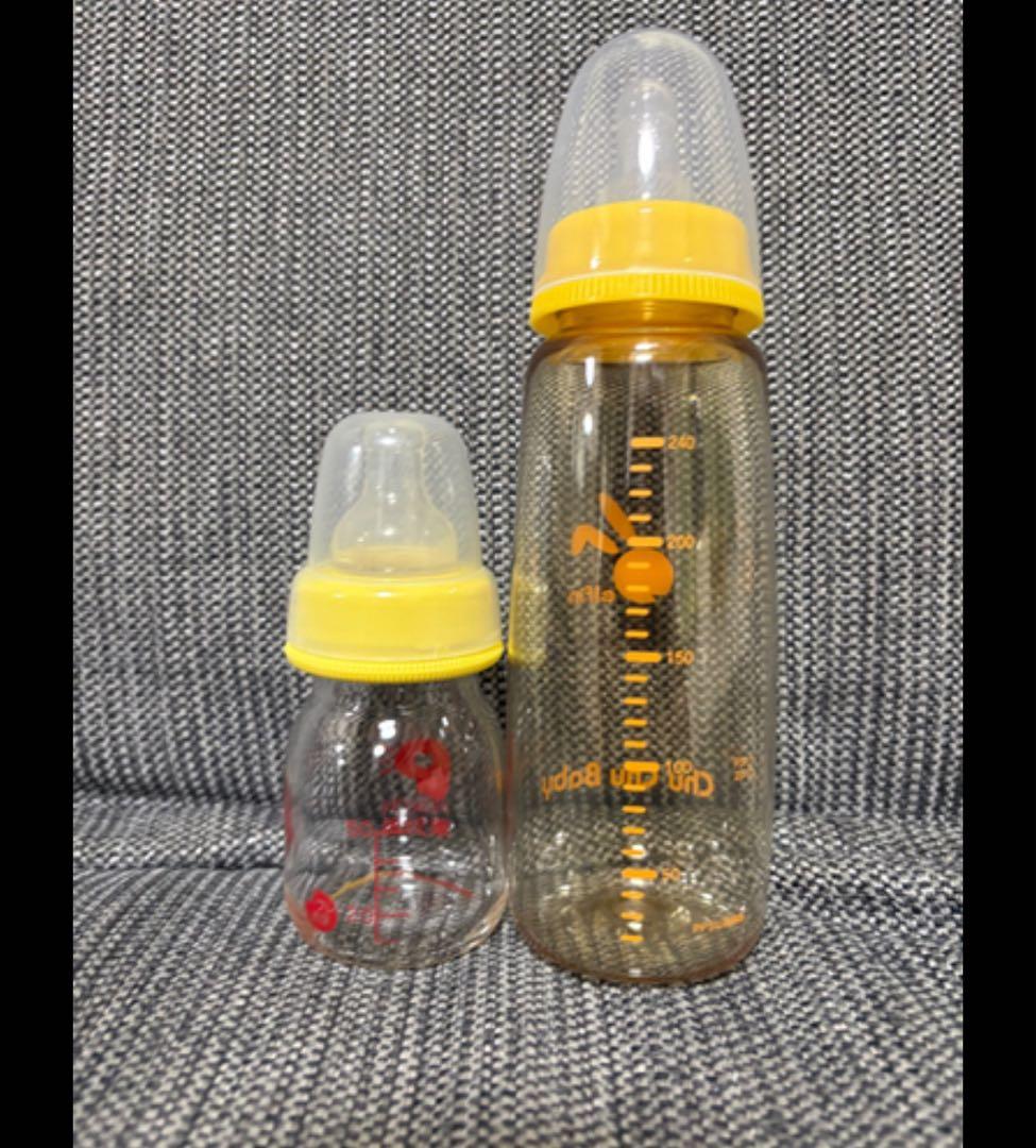 pigeon 哺乳瓶 果汁用50ml ガラス チュチュベビー 240ml