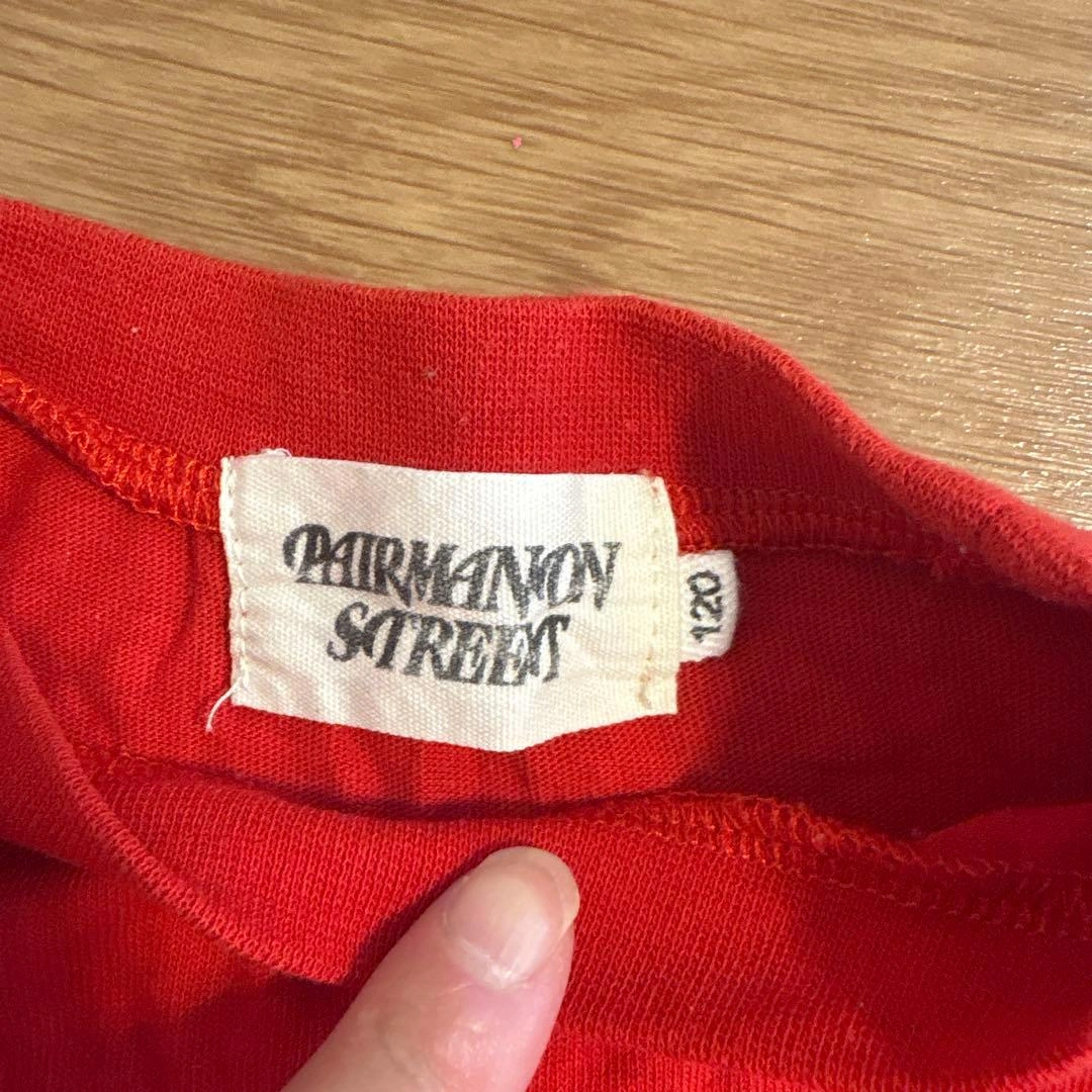PAIRMANON STREET 長袖カットソー 120cm レッドの写真2枚目