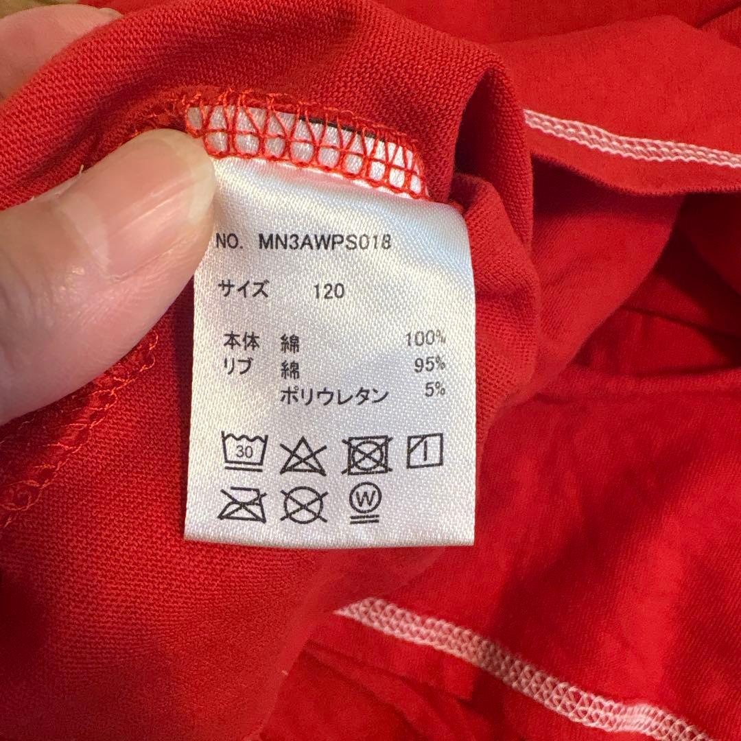 PAIRMANON STREET 長袖カットソー 120cm レッドの写真5枚目