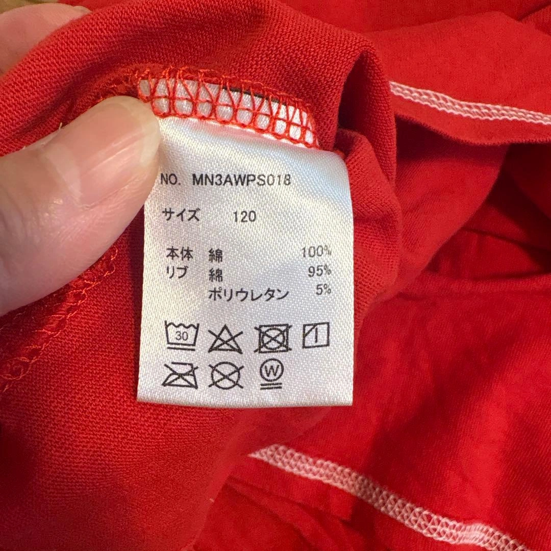 PAIRMANON STREET 長袖カットソー 120cm レッドの写真5枚目