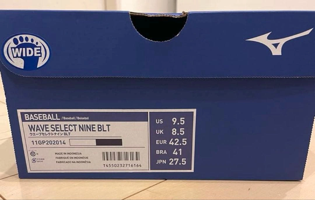 ☆MIZUNO WAVE SELECT NINE BLT スパイク 27.5cm