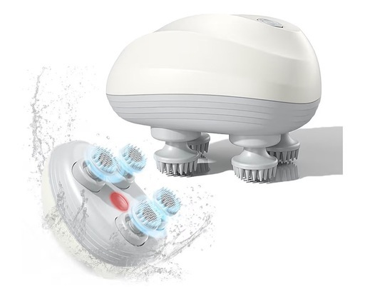 新品未開封 電動頭皮ブラシ ヘッドスパ 360°回転 IPX7防水 頭皮ケア