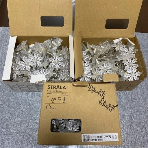 【ほぼ未使用】3箱セットIKEA コンセント式電飾3個セット