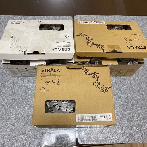 【ほぼ未使用】３箱セットIKEA コンセント式電飾３個セットの写真3枚目