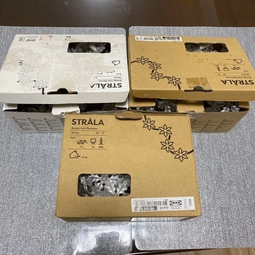 【ほぼ未使用】3箱セットIKEA コンセント式電飾3個セットの写真3枚目
