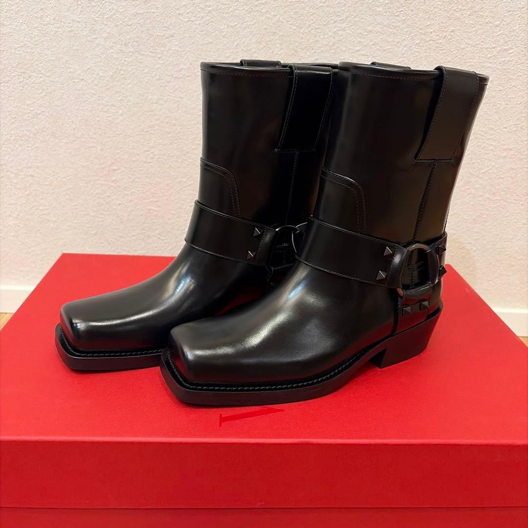 新品未使用 VALENTINO ロックスタッズ バイカーブーツ 36.5