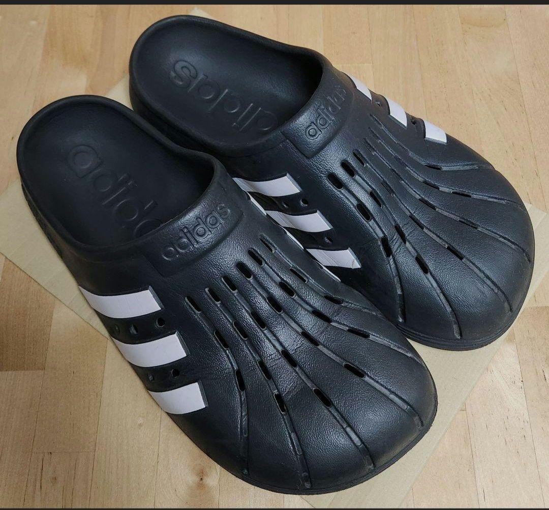 adidas アディレッタ クロッグサンダル ブラック メンズ