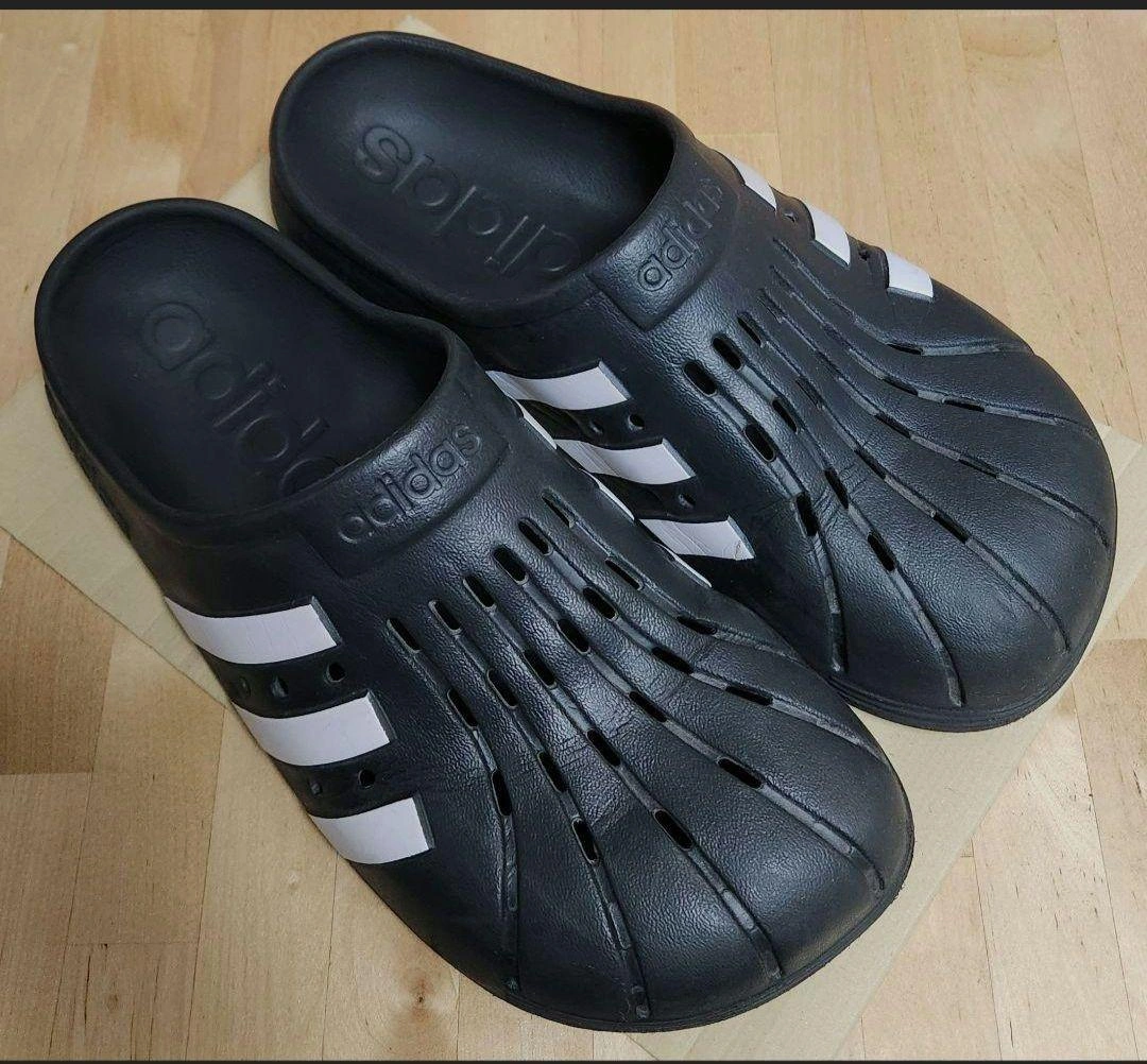 adidas アディレッタ クロッグサンダル ブラック メンズ