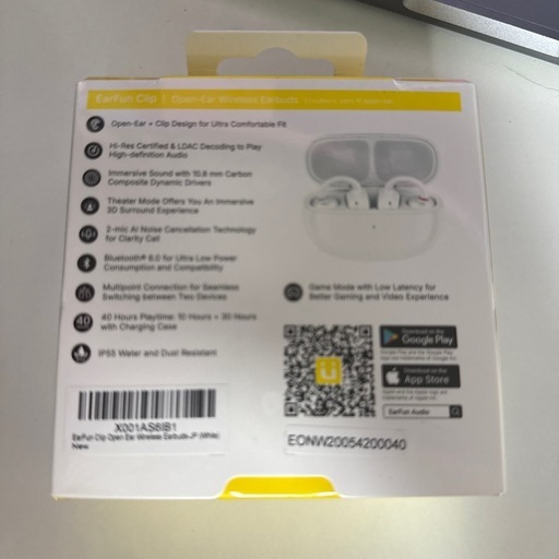 【新品未開封】EarFun OpenJump OW100 オープンイヤー型 ワイヤレスイヤホンの写真2枚目