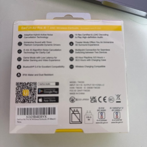 【新品未開封】EarFun Air Pro 4i TW230 ワイヤレスイヤホン ANC ハイレゾの写真2枚目