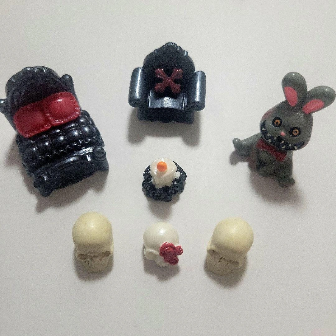 ハロウィン デコパーツ 置物 ミニチュア 7点セット