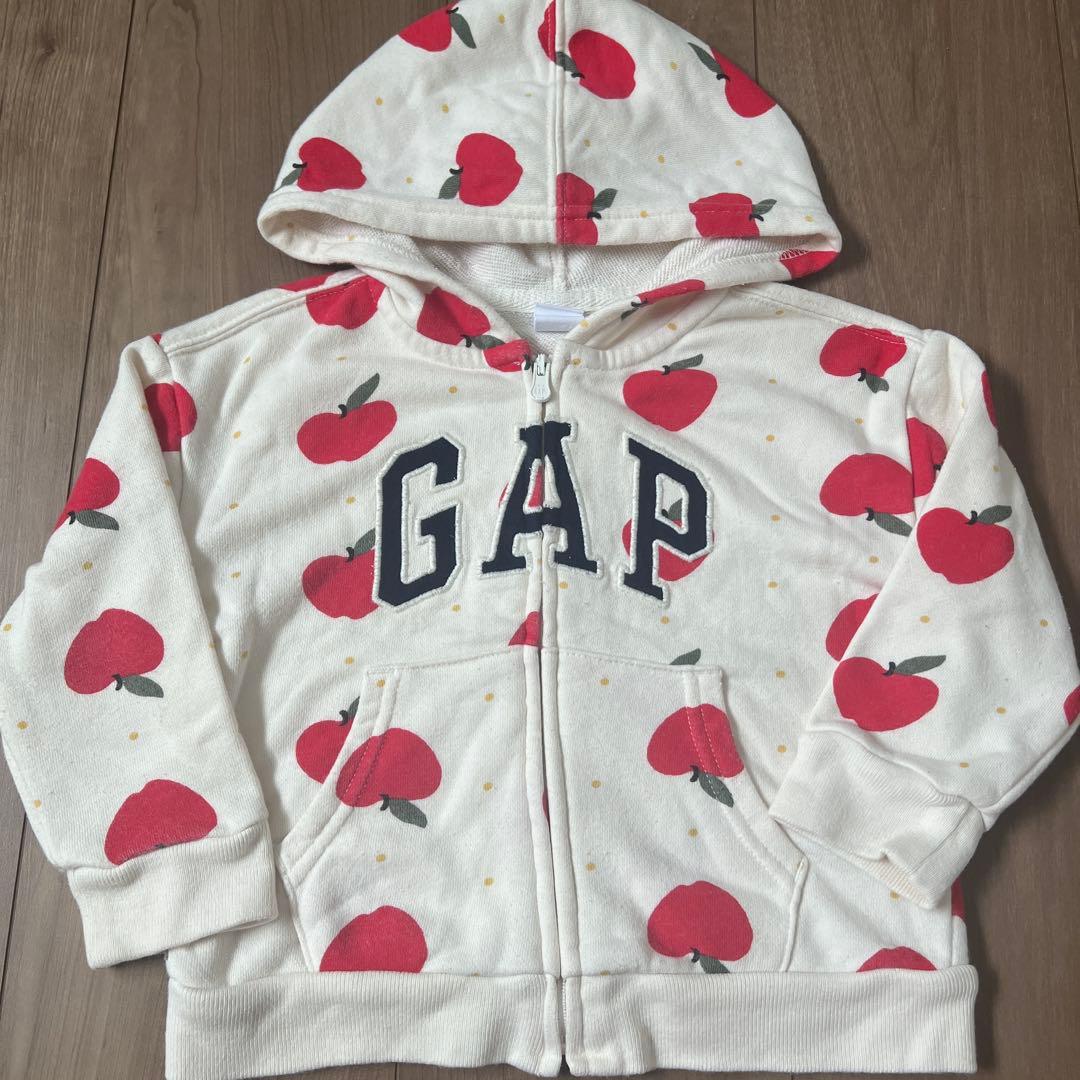 babyGap りんご柄 ジップアップパーカー 18-24monthsの写真2枚目
