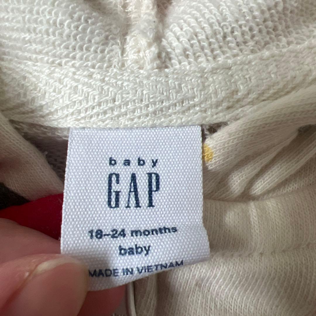 babyGap りんご柄 ジップアップパーカー 18-24monthsの写真3枚目