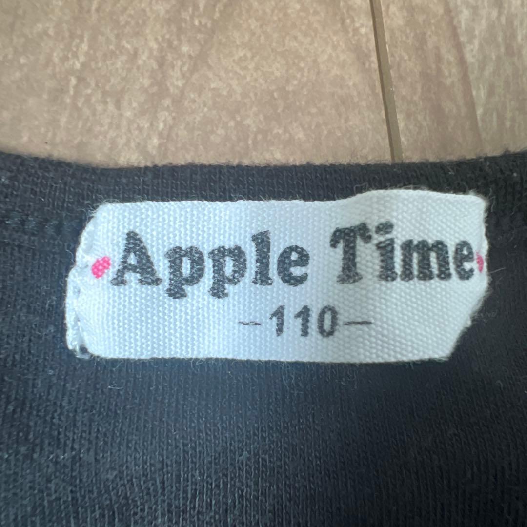Apple Time ドット柄 長袖カットソー 110cmの写真2枚目