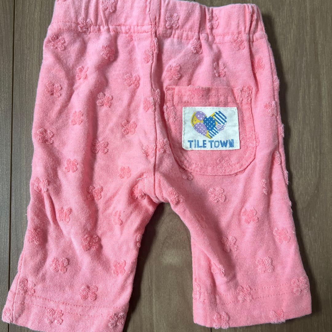 TILE TOWN ピンク ハーフパンツ 70cmの写真2枚目