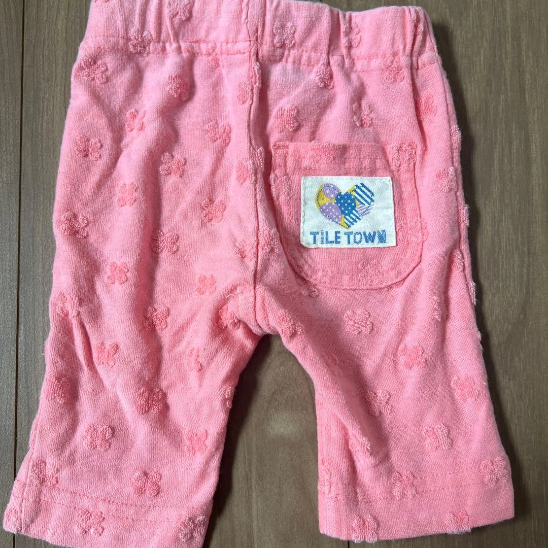 TILE TOWN ピンク ハーフパンツ 70cmの写真2枚目