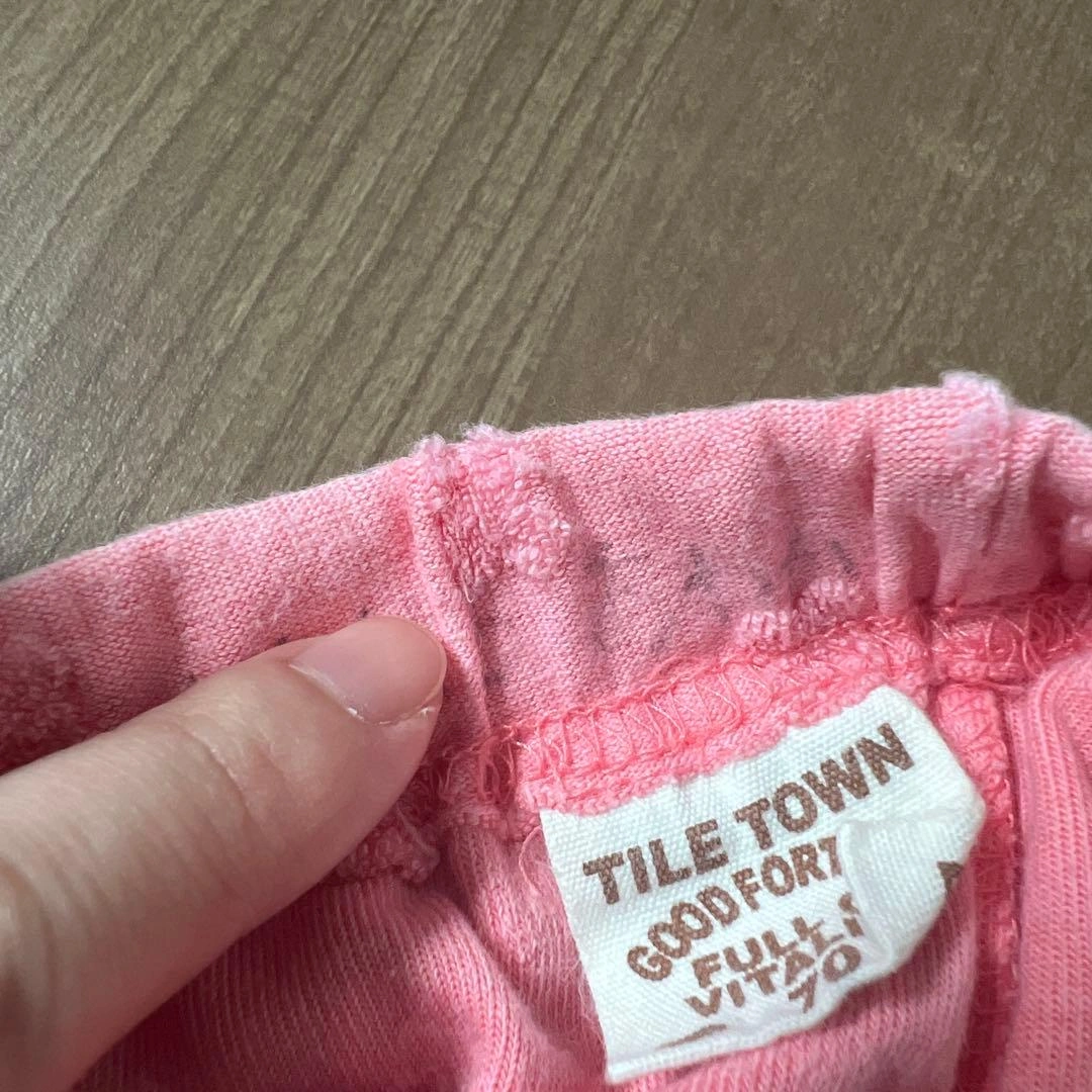 TILE TOWN ピンク ハーフパンツ 70cmの写真4枚目