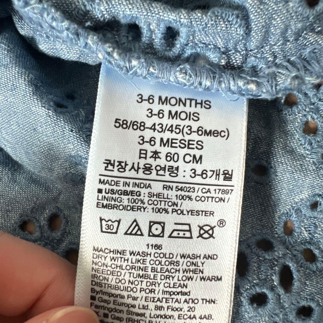 baby GAP デニム ワンピース 60cmの写真3枚目