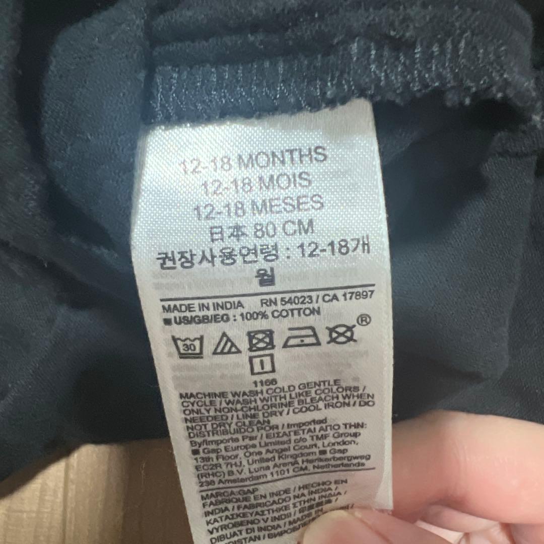 baby GAP ノースリーブ トップス ブラック 12-18ヶ月の写真4枚目