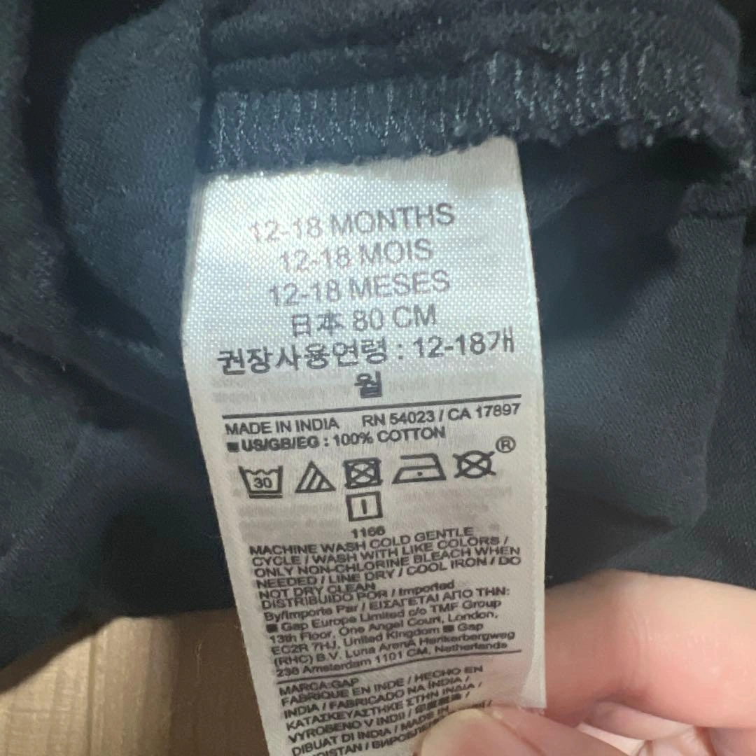 baby GAP ノースリーブ トップス ブラック 12-18ヶ月の写真4枚目