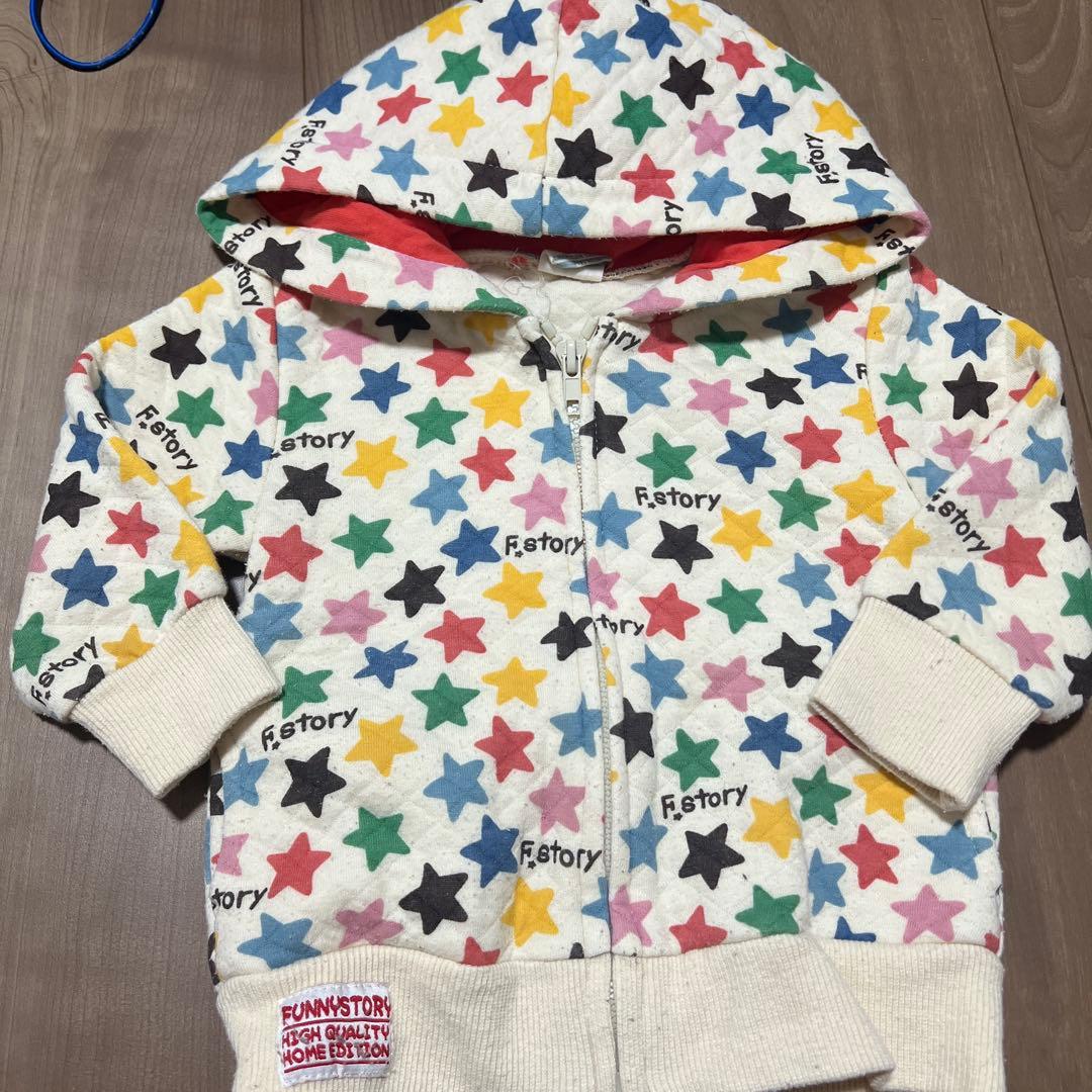 FUNNY STORY 星柄 パーカー 80cm