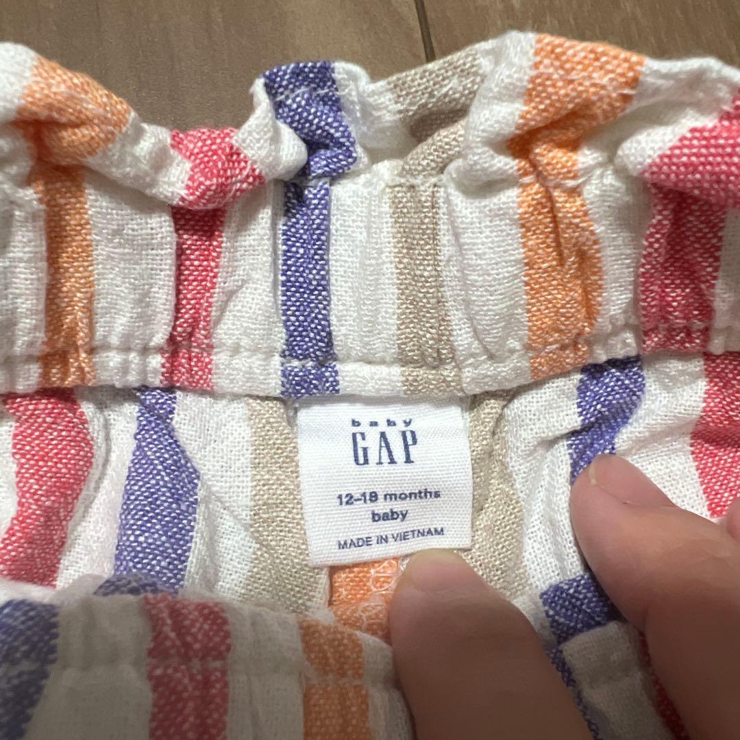 baby GAP マルチストライプ ショートパンツ 80cmの写真2枚目
