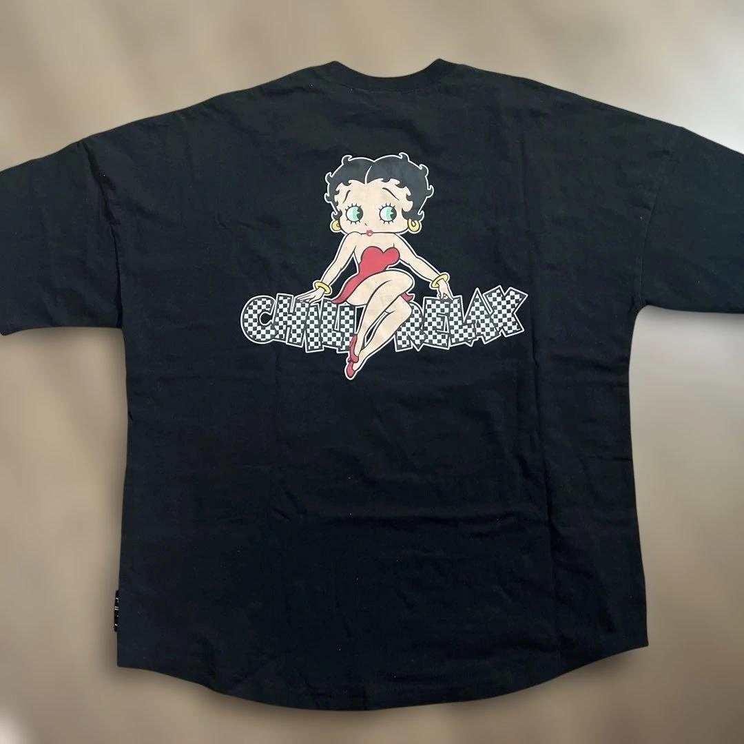 Chillax Betty Boop Tシャツ ブラック Mサイズの写真2枚目