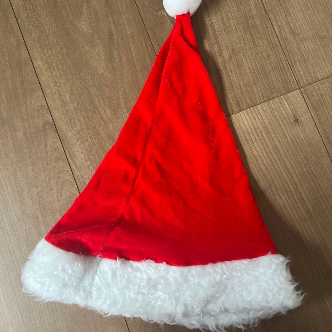 サンタ コスプレ衣装 レッド ベロア調 フード付きの写真4枚目