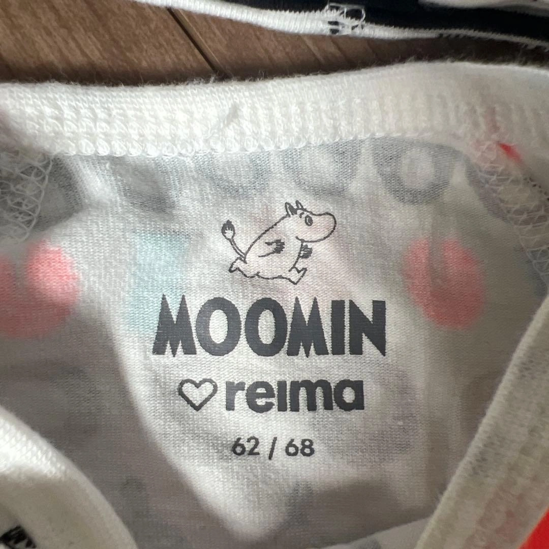 MOOMIN by reima ベビー服 ロンパース 帽子 スタイ3点セットの写真2枚目