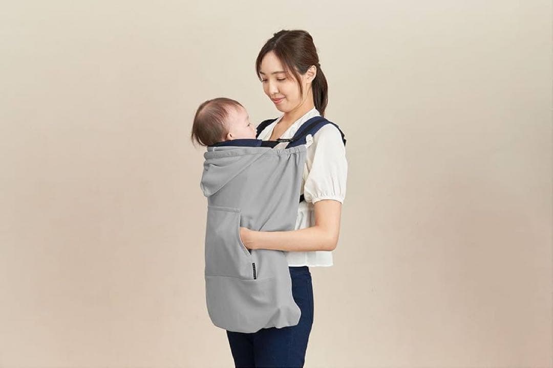 抱っこ紐用 ファンポケット付きケープ 扇風機対応の写真3枚目