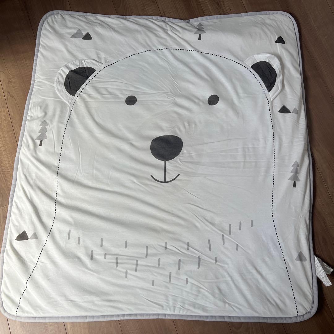 コットン ベビーマット クマ 100×110cm
