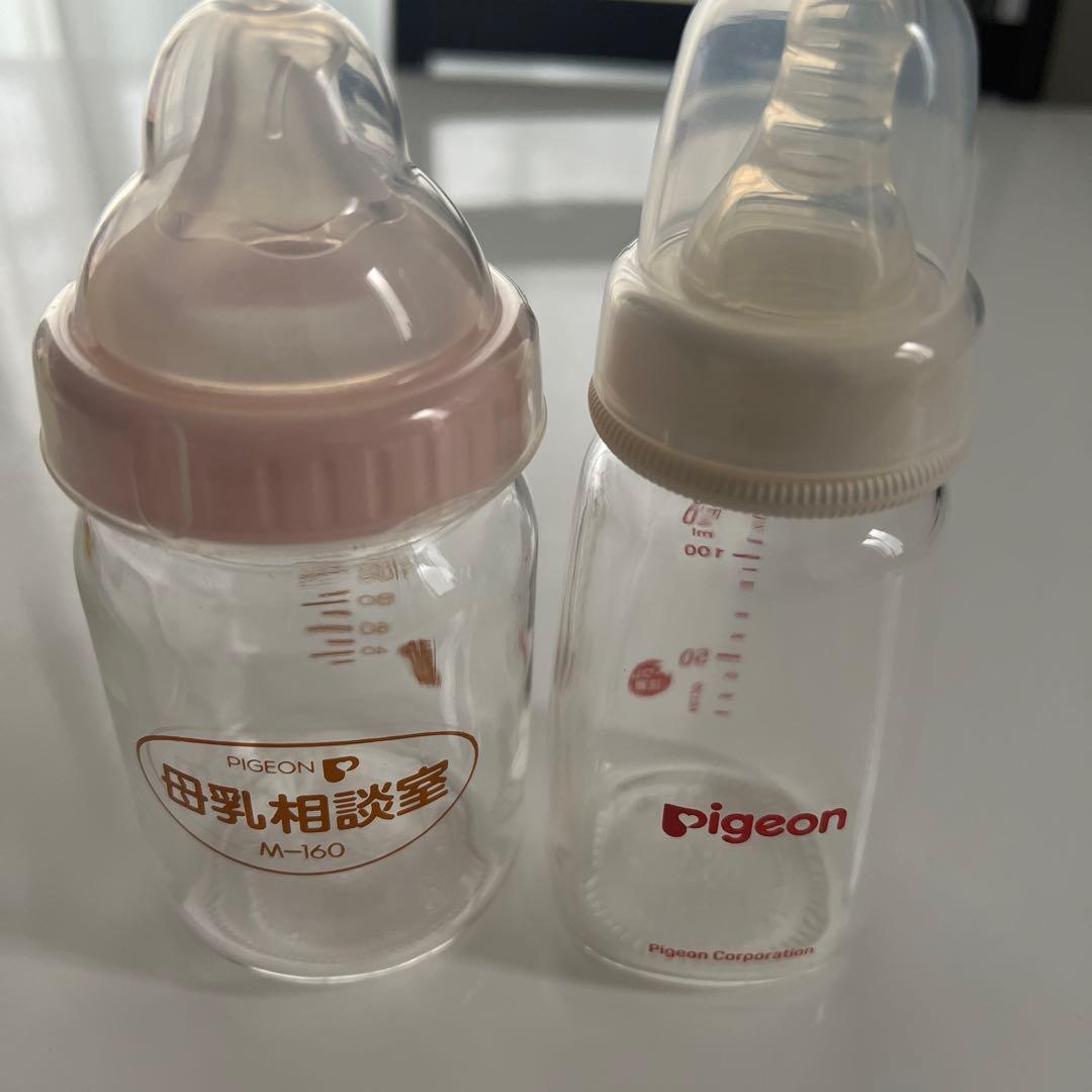 Pigeon 哺乳瓶 2本セット M-160 KG120 乳首付き