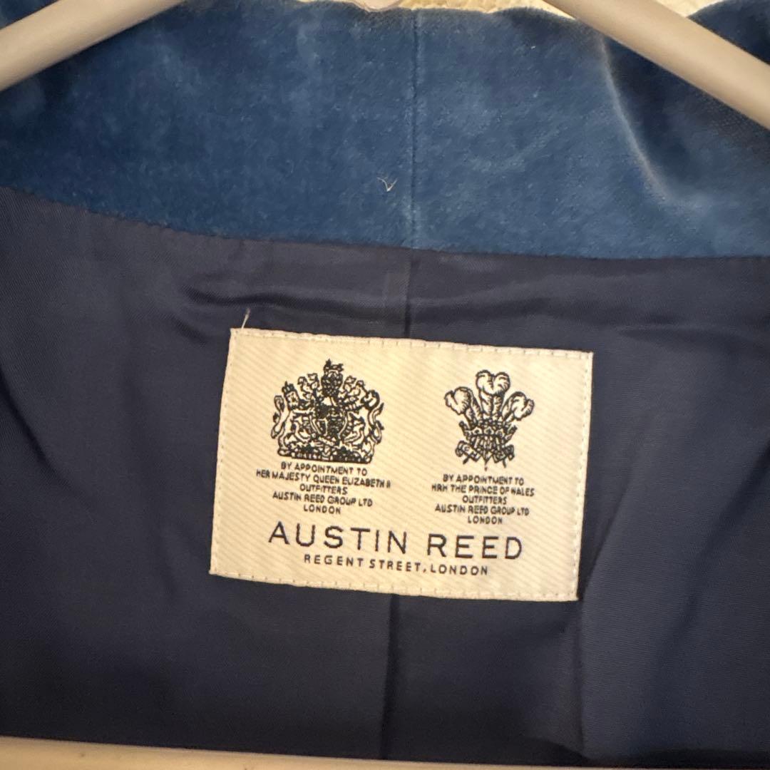 AUSTIN REED ベルベット ジャケット ブルーの写真2枚目