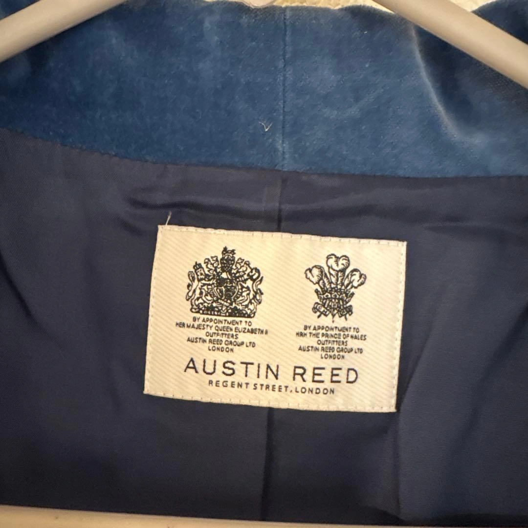 AUSTIN REED ベルベット ジャケット ブルーの写真2枚目