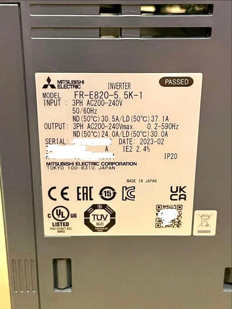 ☆三菱 産業用インバータ FR-E820-5.5K-1☆の写真9枚目