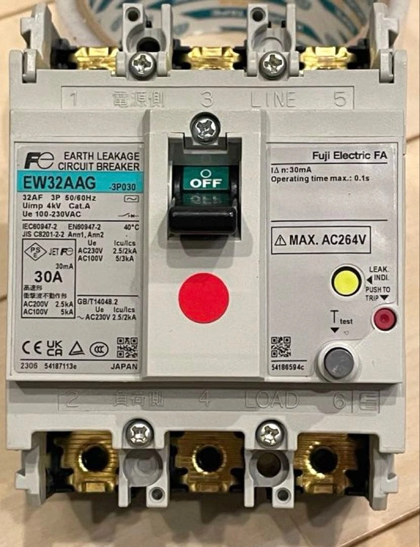 ☆富士電機 漏電遮断器 BW32AAG 3P 30A 3個☆の写真3枚目