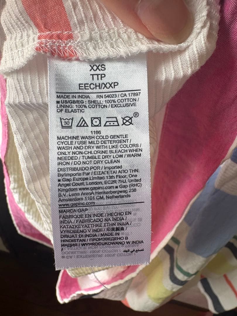 GAP ストライプ マキシワンピース コットン XXSの写真10枚目