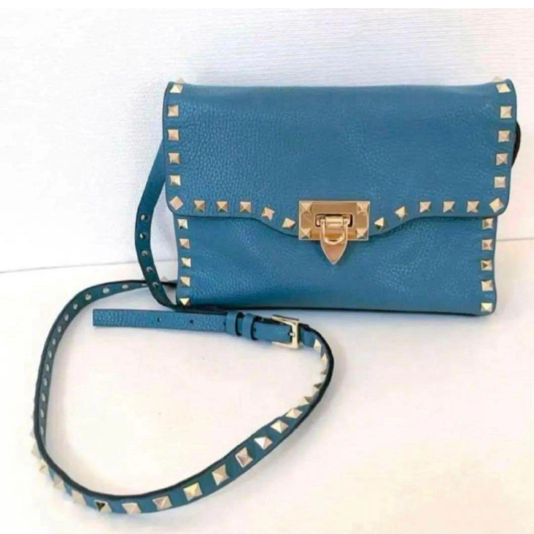 【正規品】VALENTINO GARAVANI ブルー スタッズ ショルダー