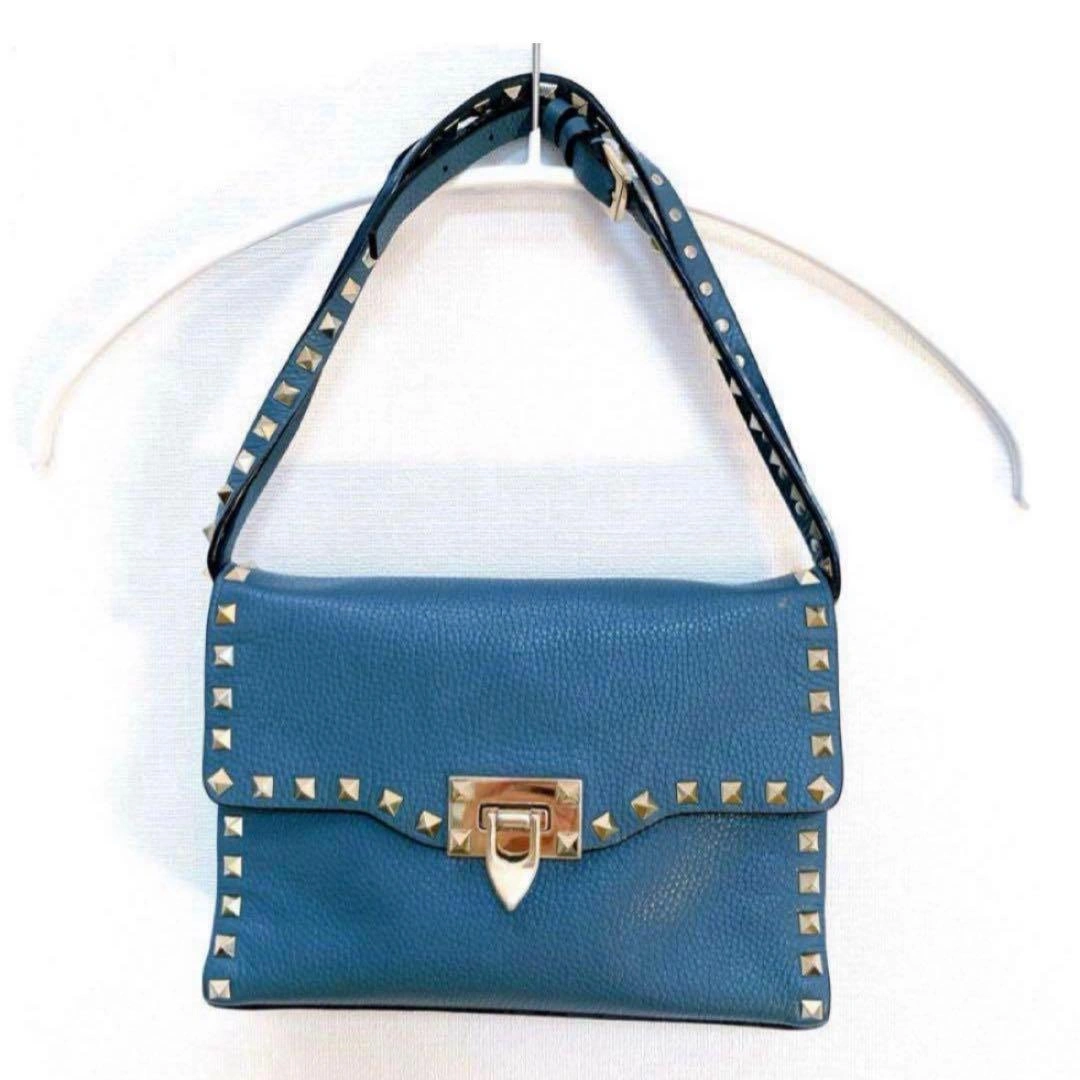 【正規品】VALENTINO GARAVANI ブルー スタッズ ショルダーの写真2枚目