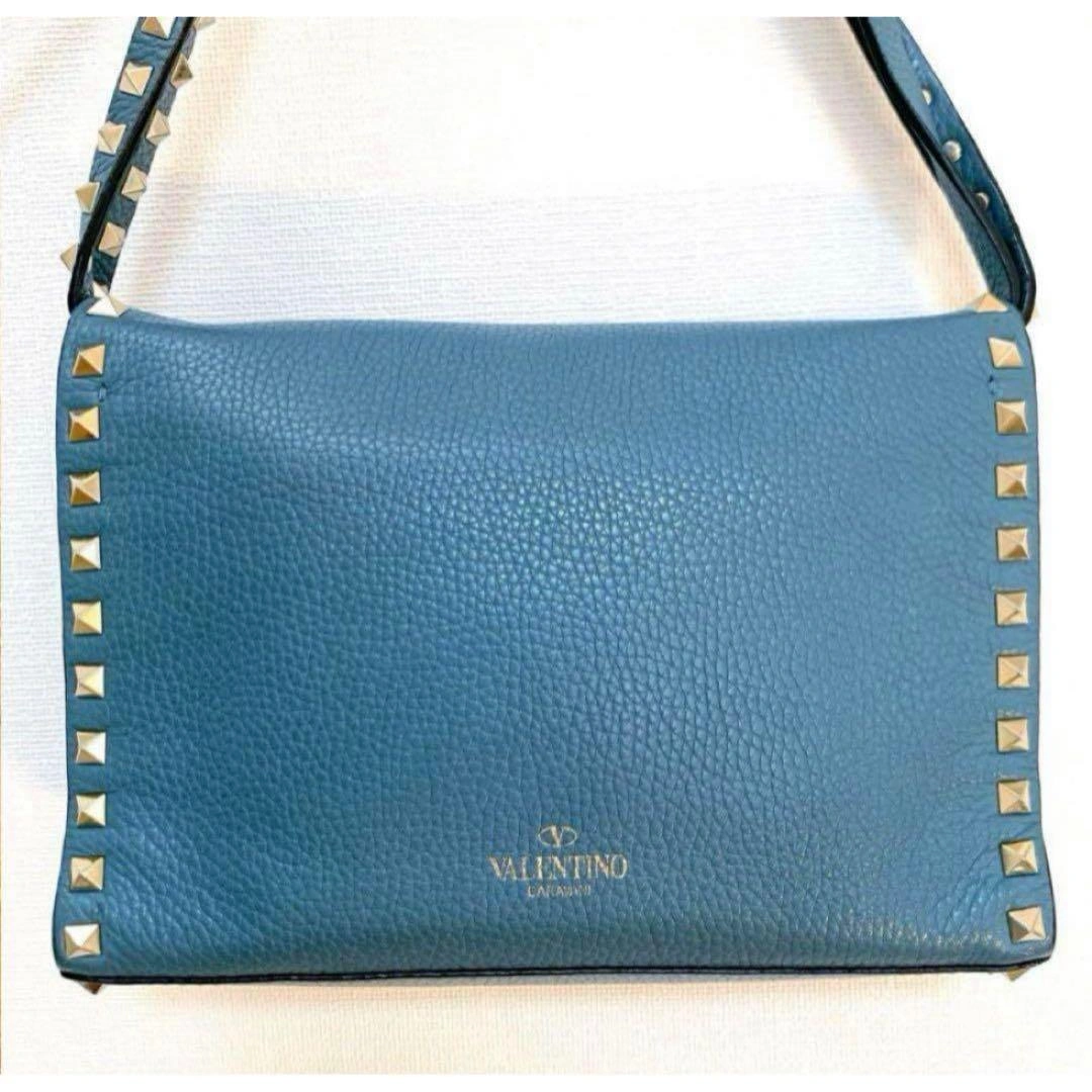 【正規品】VALENTINO GARAVANI ブルー スタッズ ショルダーの写真5枚目
