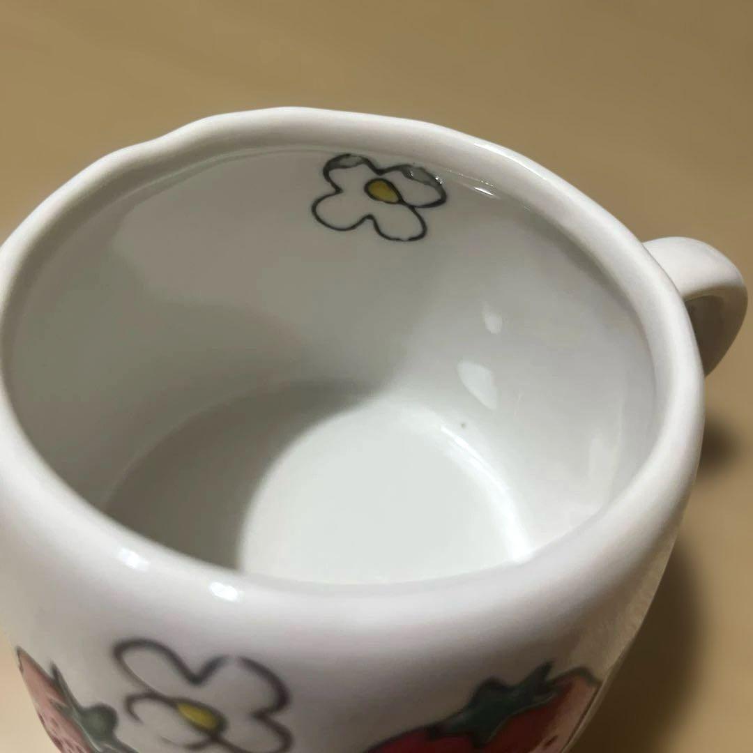 いちご柄 マグカップ 陶器 韓国の写真4枚目